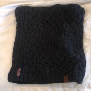 Buff neck gaiter, knit, fleece-lined